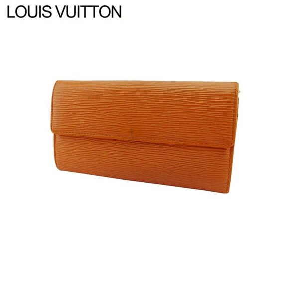 LOUIS VUITTON Long Wallet Mandarin Epi Leather Authentic Used - Picture 1 of 10